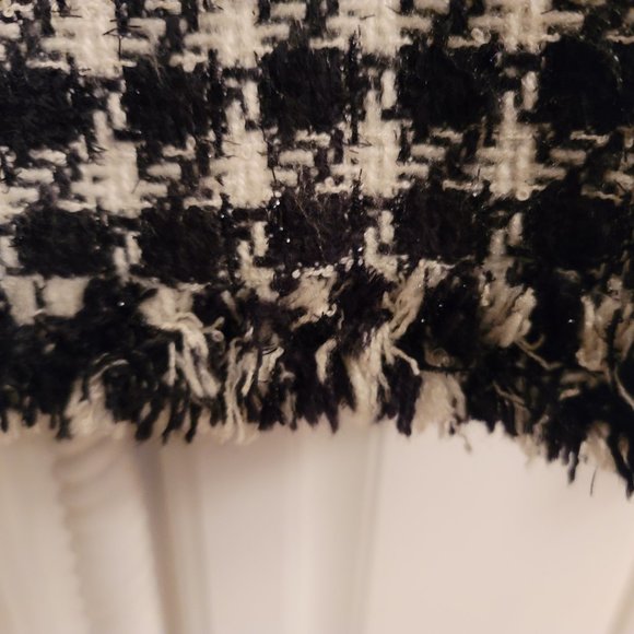 BLACK AND WHITE TWEED JACKET DENVER HAYES MED Sparkles - Picture 5 of 11